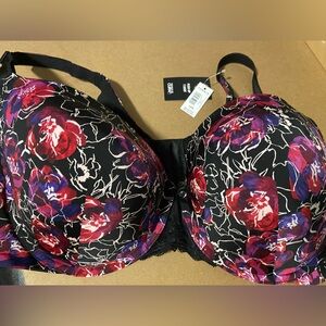 Torrid Push-up floral T-Shirt Bra 46B NWT